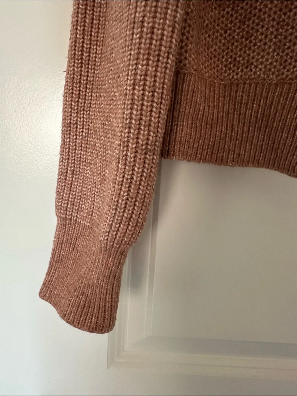 Dusty Pink Cropped V-Neck Button Cardigan Sweater